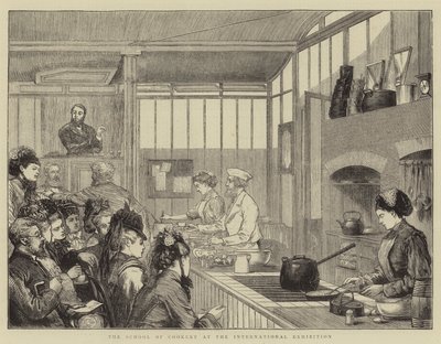 The School of Cookery på den internationale udstilling af Joseph Nash